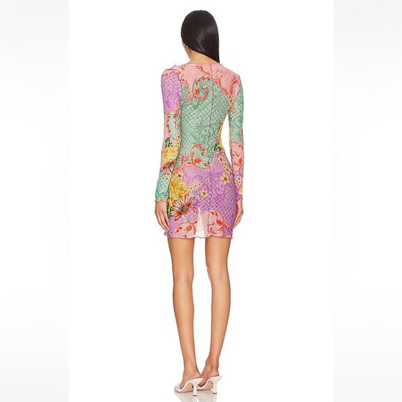 NWT Agua Bendita x Revolve Hadley Mini Dress in Meadow Women's Medium - Picture 3 of 10